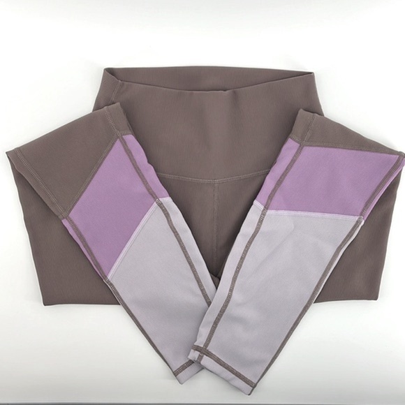 Wilo The Label Color Block (Mauve) 7/8  Leggings Size Small - Picture 5 of 9